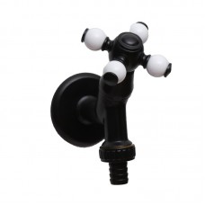 Siyah Nostalji Çamaşır Musluğu