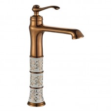 Desenli Rose Çanak Lavabo Bataryası