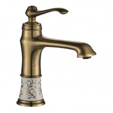 Desenli Antik Lavabo Bataryası