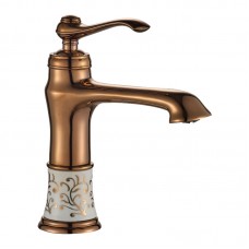 Desenli Rose Lavabo Bataryası