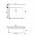 Jefferson 50 x 51 Beyaz Quartz Granit Evye